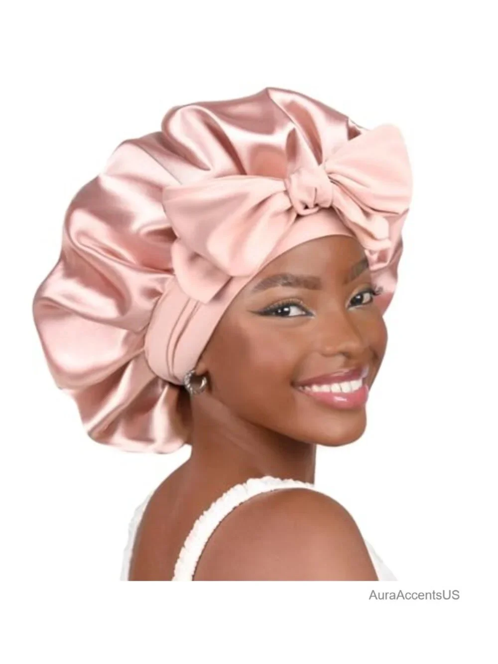 Silk Bonnet for Sleeping Double Layer Satin Hair Wrap Adjustable